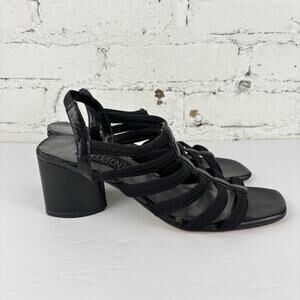 Vintage Y2K Divertente Black Chunky Stretch Heels 8